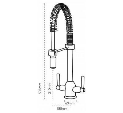 CARRON PHOENIX DANTE PRO CHROME TAP with PULL-OUT NOZZLE, 115.0191.084 CARRON PHOENIX DANTE PRO CHROME TAP with PULL-OUT NOZZLE, 115.0191.084